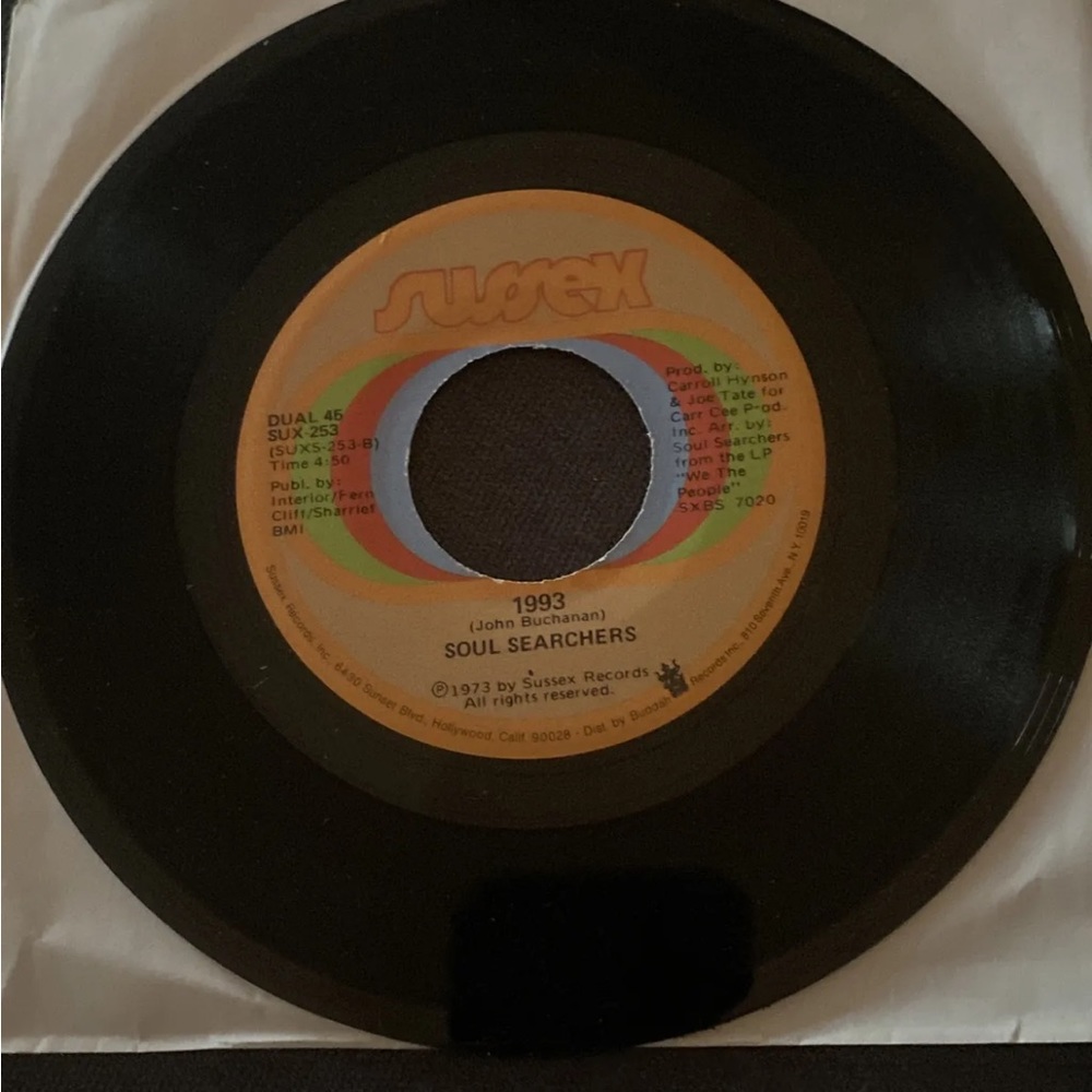 Soul Searchers Think / 1993 45 Rpm Sussex Records Single